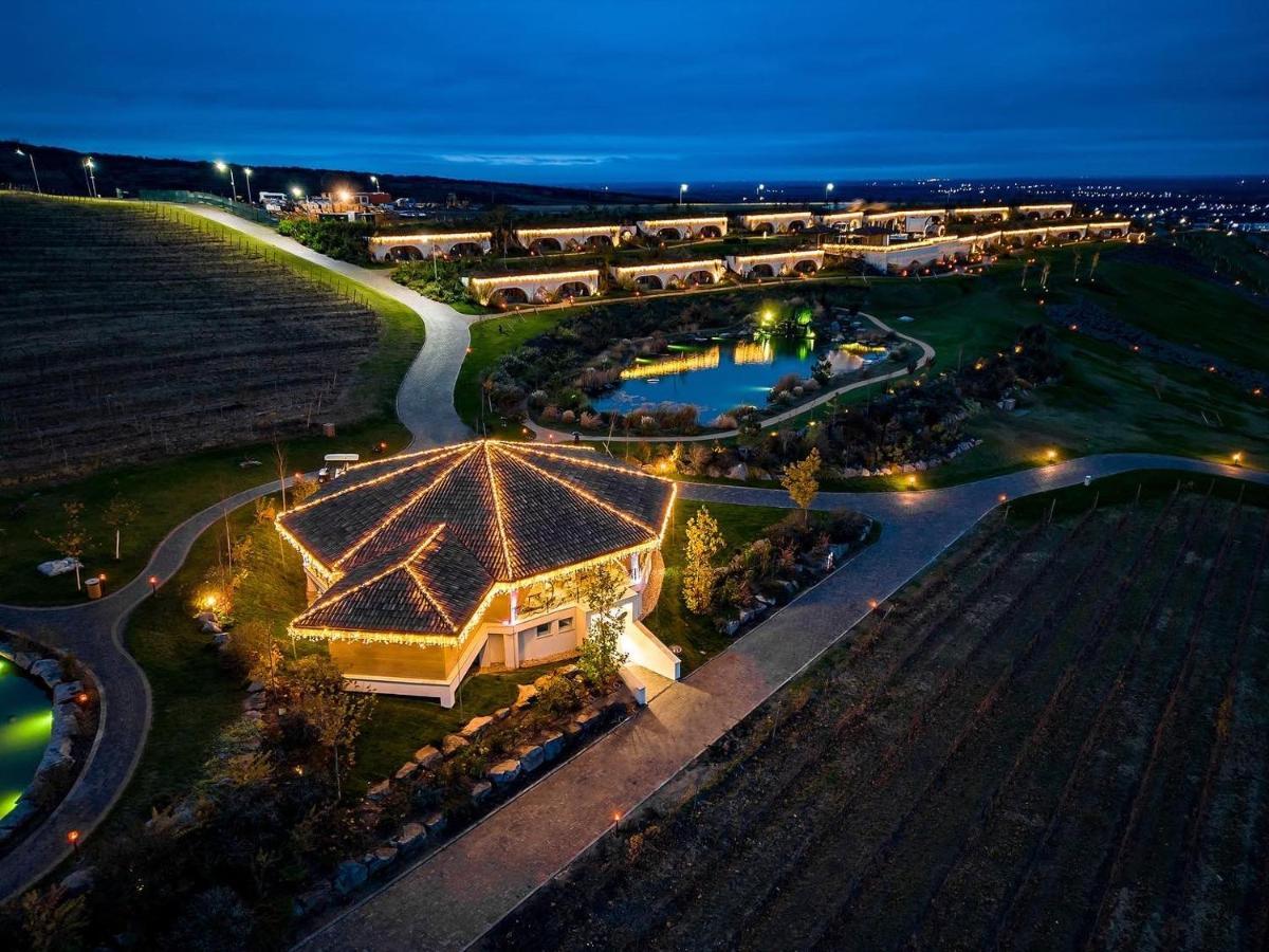 Casa Timis - Wellness & Spa Resort Chitorani Esterno foto Aerial view of the resort at night